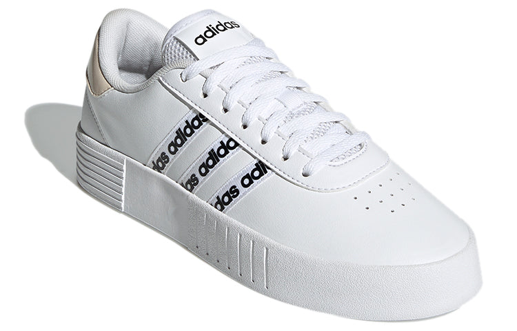 (WMNS) adidas neo Court Bold 'Logo Print - White Beige' GZ8439
