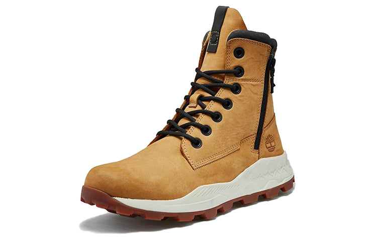 Timberland Brooklyn Side Zip Sneaker Wide Fit Boot 'Wheat Nubuck' A2J1EW