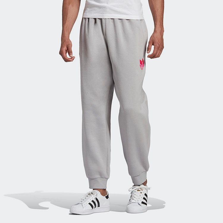 adidas originals 3D Trefoil Embroidered Logo Bundle Feet Sports Pants Gray GN4305