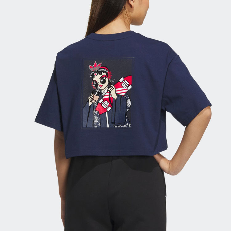 (WMNS) adidas Originals Toc Graphic T-Shirt 'Navy' IP1757