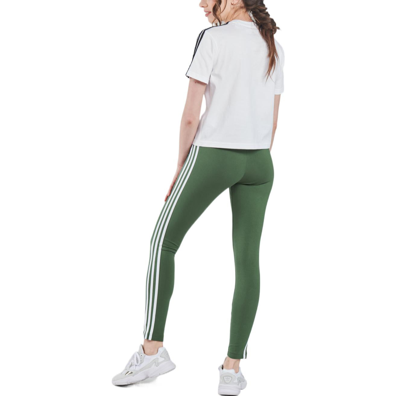 (WMNS) adidas Essentials Loose 3-Stripes Cropped T-Shirt Asia Sizing 'White Black' GL0778