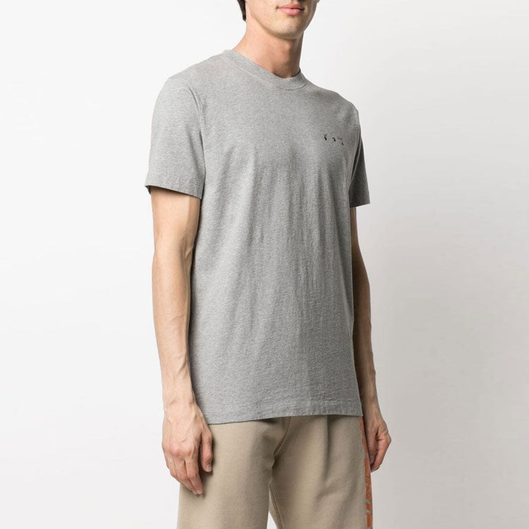 Off-White SS21 Logo Printing Round Neck Short Sleeve Ordinary Version Gray OMAA027S21JER0040810