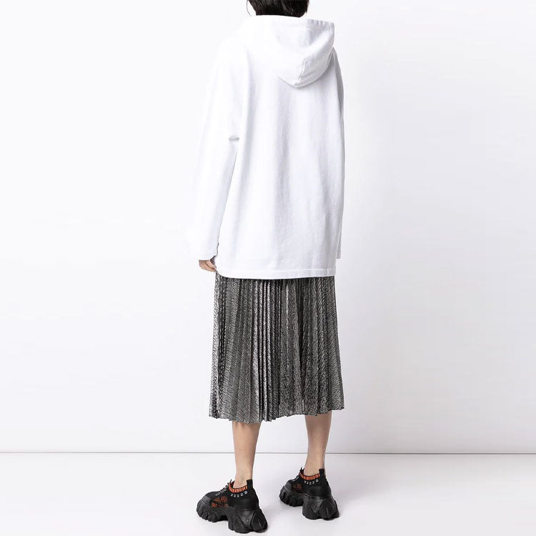 (WMNS) Off-White SS21 Logo Pullover Hoodie White OWBB040S21JER0010184