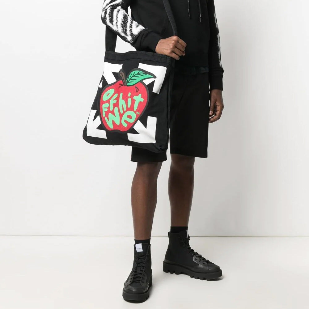 Off-White Arrows Printing Single-Shoulder Bag Black OMNN015S21FAB0031084