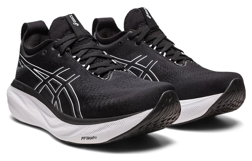 (WMNS) ASICS Gel-Nimbus 25 Wide 'Black Pure Silver' 1012B437-001