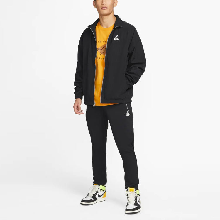 Men's Air Jordan Statement Essentials Solid Color Alphabet Embroidered Casual Pants/Trousers Autumn Black DM9929-010
