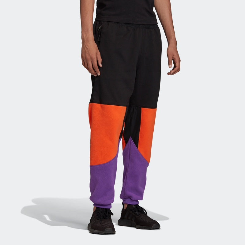 adidas originals Splicing Colorblock Casual Sports Long Pants Black FM3681