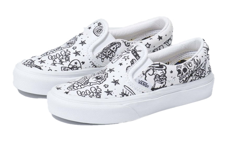 (PS) Vans Classic Slip-on Cartoon 'Black White' VN0A4BUT1IU