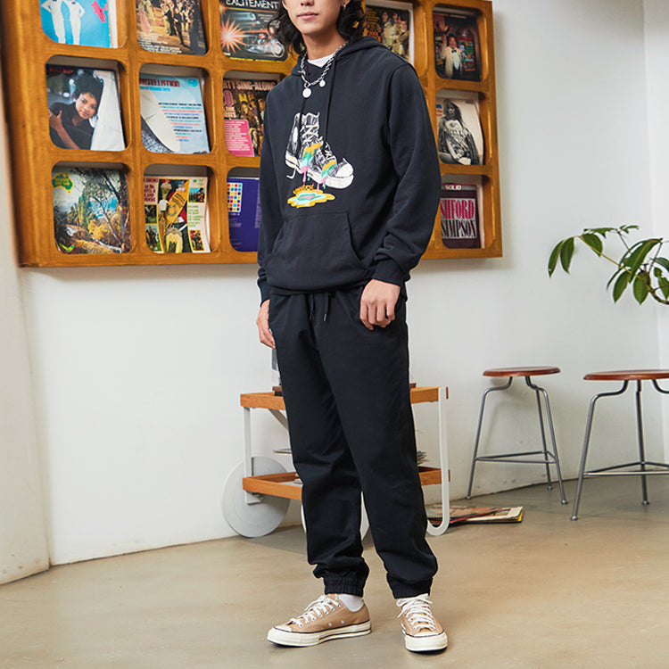 Converse Shoes Printing Fleece Lined Black 10022937-A02