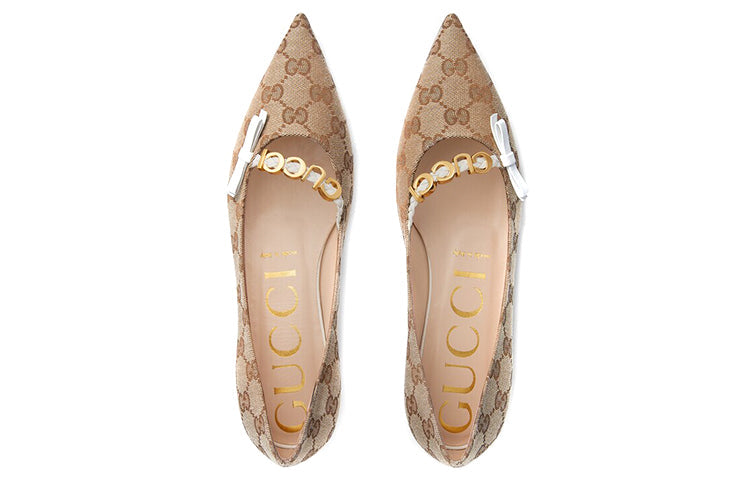 (WMNS) Gucci ballet flat 'Beige' 677405-KY980-9770