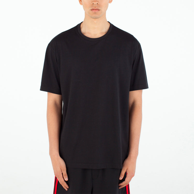 Y-3 Contrasting Colors Logo Printing Loose Short Sleeve Unisex Black GM5898
