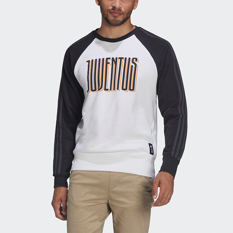 Men's adidas Juventus Soccer/Football Training Sports Round Neck Pullover White GR2920