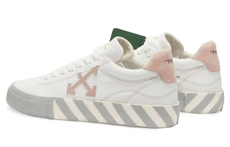 (WMNS) Off-White Vulc Low Canvas Sneaker 'White Pink Grey' OWIA178S22FAB0010130