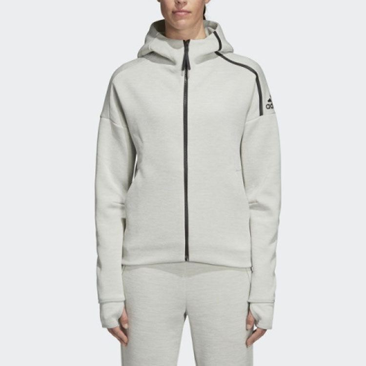 (WMNS) adidas Sports Stylish Knit Jacket Silver Gray CZ2826