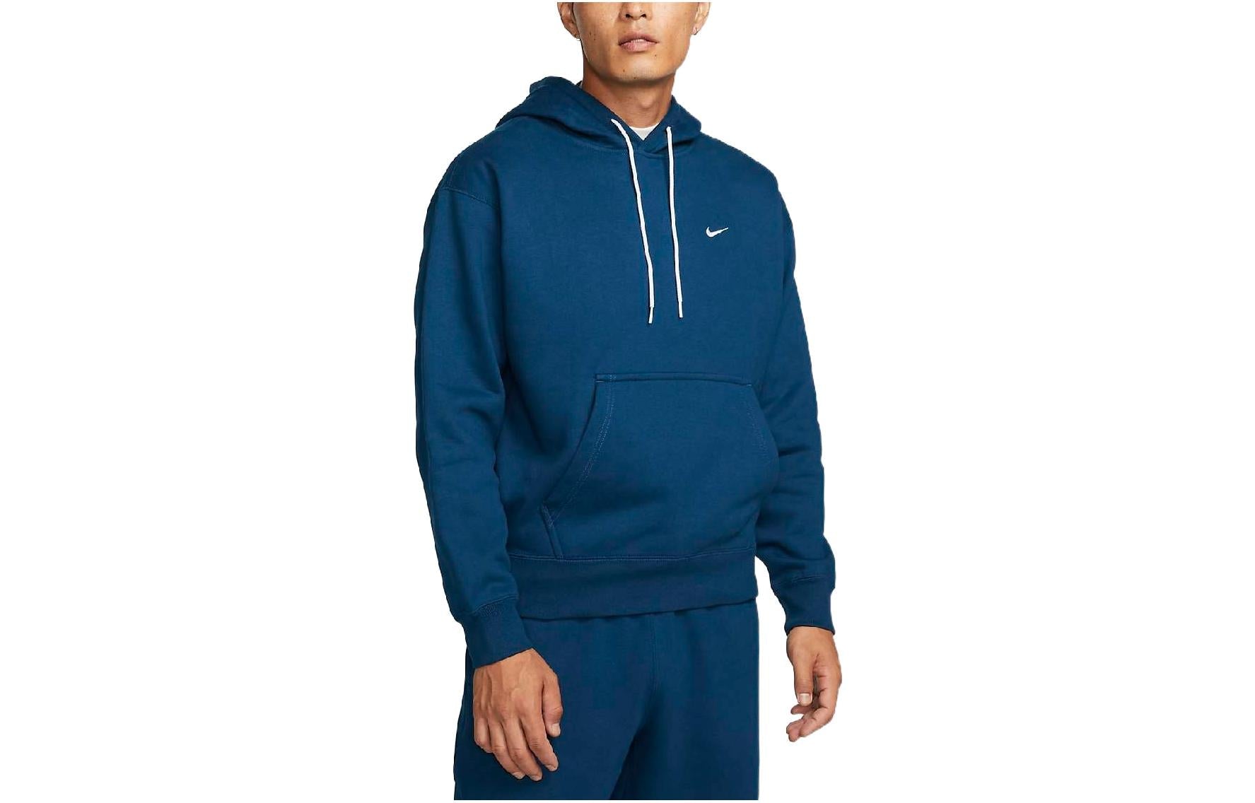Nike solo swoosh fleece hoodie 'Blue' DA0316-460