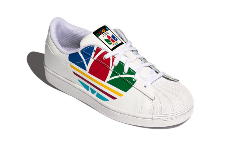 (PS) adidas Superstar Pure J 'Colorful Trefoil - Cloud White' FW4008