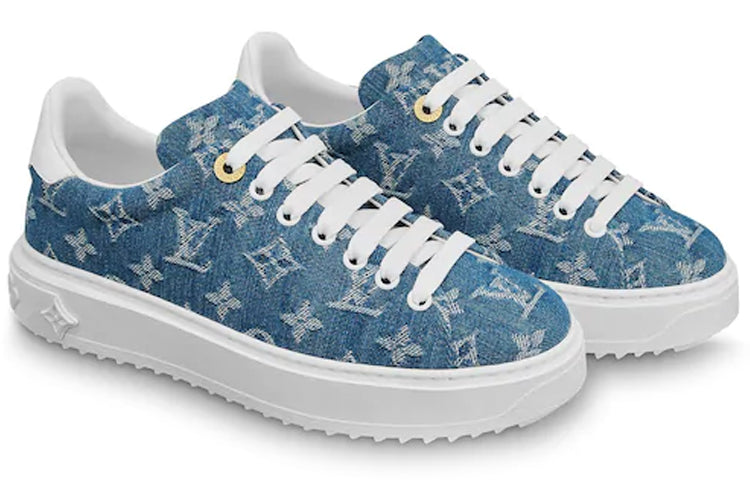 (WMNS) LOUIS VUITTON Time Out Sneakers Denim-Blue 1A7RB0