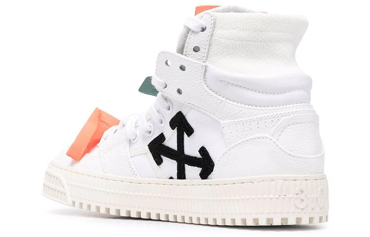 (WMNS) Off-White Off Court 3.0 Leather Canvas Sneaker 'White Orange' OWIA112C99LEA0010120