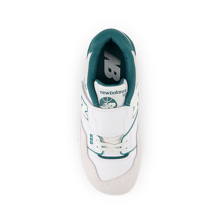 (PS) New Balance 550 Bungee Lace with Top Strap 'White Vintage Teal' PHB550TA