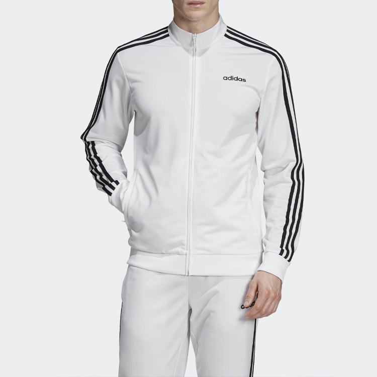 adidas Essentials3 Stripe Elastic Sports Jacket White EB3989
