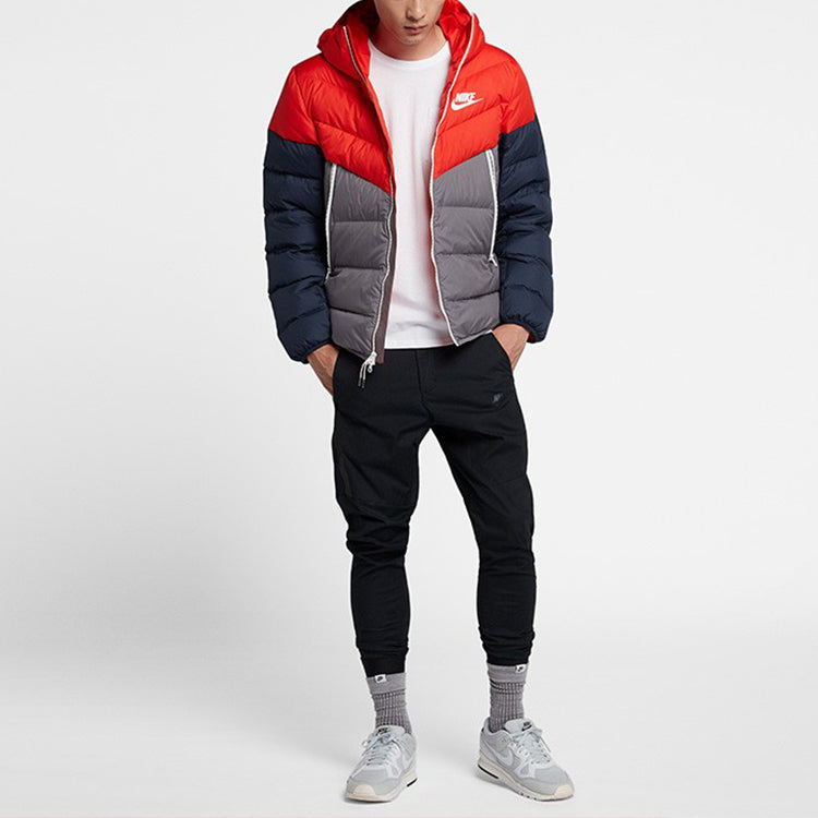 Nike Sportswear Windrunner Down Fill 'Black Red Blue' 928834-634