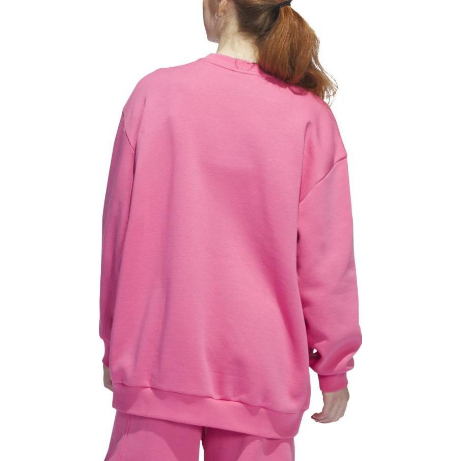 (WMNS) adidas ALL SZN Fleece Oversized Crew Sweatshirt 'Pink' IM0329