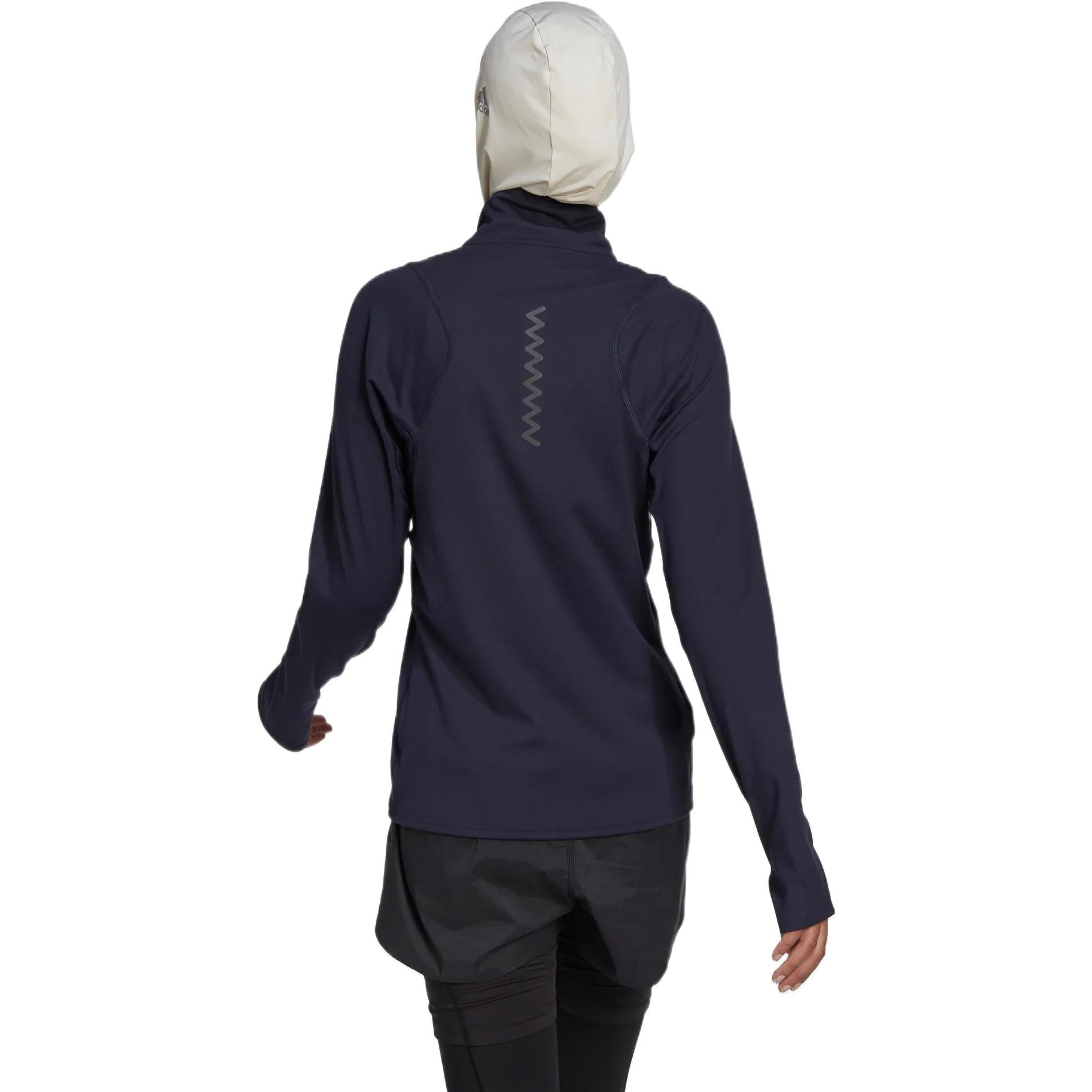 (WMNS) adidas Run Fast Half-Zip Long Sleeve Sweatshirt Asia Sizing 'Black' HK9017