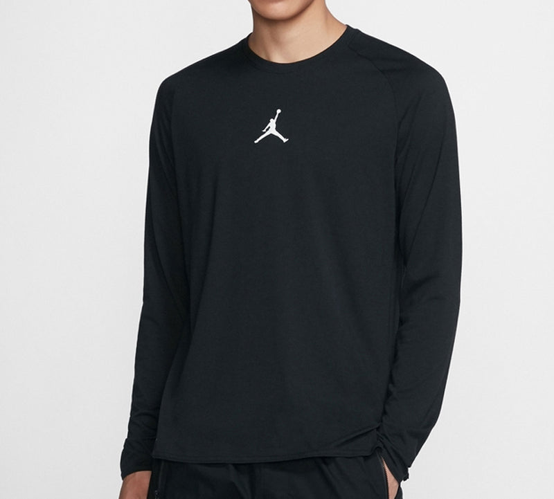 Air Jordan 25 Alpha Dri-Fit Back Printing Long Sleeves 'Black' 926437-010