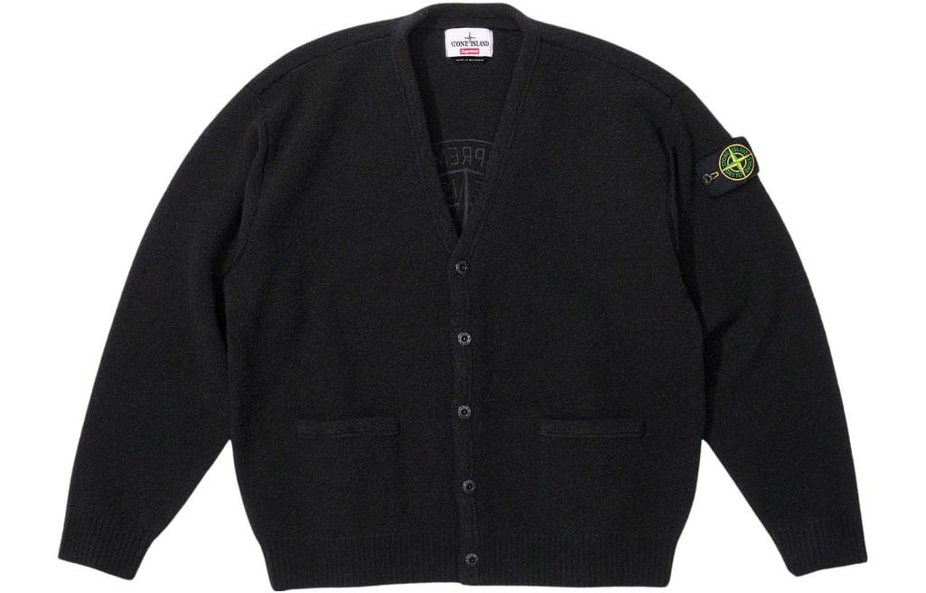 Supreme x STONE ISLAND FW23 Week10 Boucle Cardigan Jacket 'Black' SUP-FW23-172