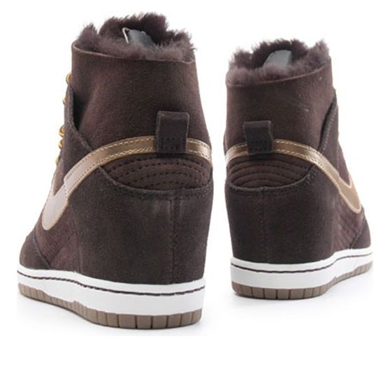 (WMNS) Nike Dunk Sky High PRM 'Brown White' 548737-200