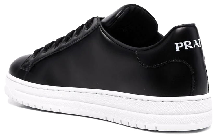 (WMNS) PRADA Downtown Brushed Leather Sneakers 'Black White' 1E904M_B4L_F0967_F_030