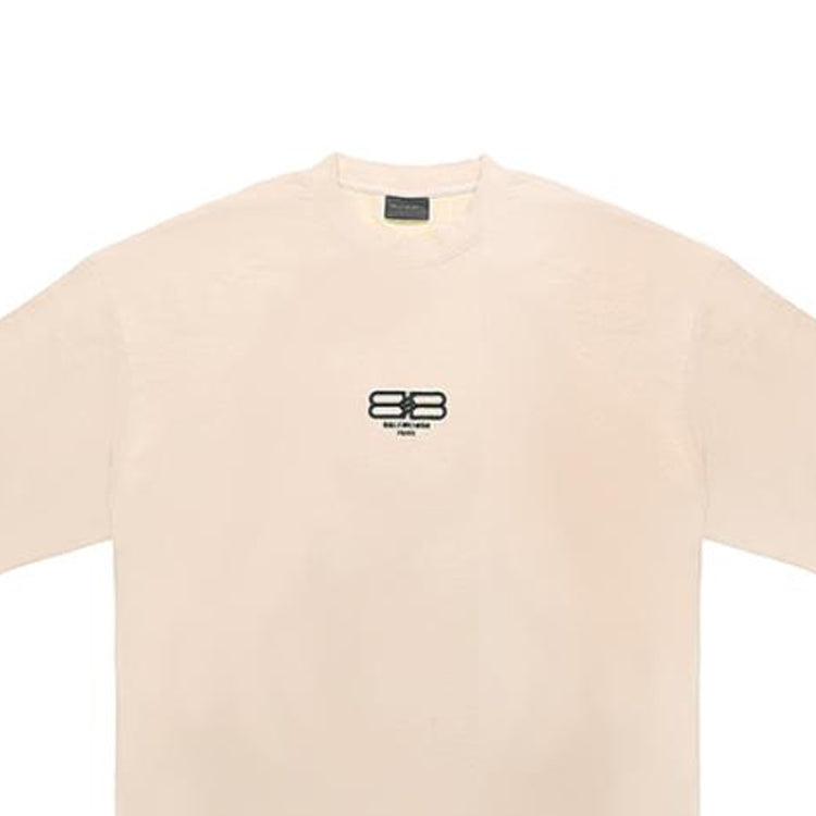 Balenciaga BB Paris Icon T-Shirt Medium Fit 'Beige Black' 612966TMVG79364