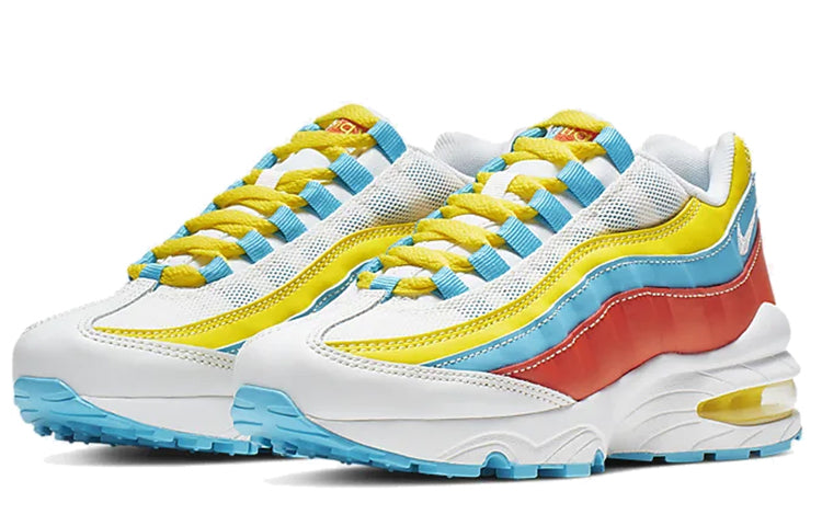 (GS) Nike Air Max 95 'White Blue Fury Opti Yellow' CK0055-400