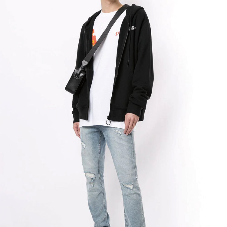 Off-White Pivot Mens Hoodie Jacket Letter Logo OMBE001E20FLE0051018