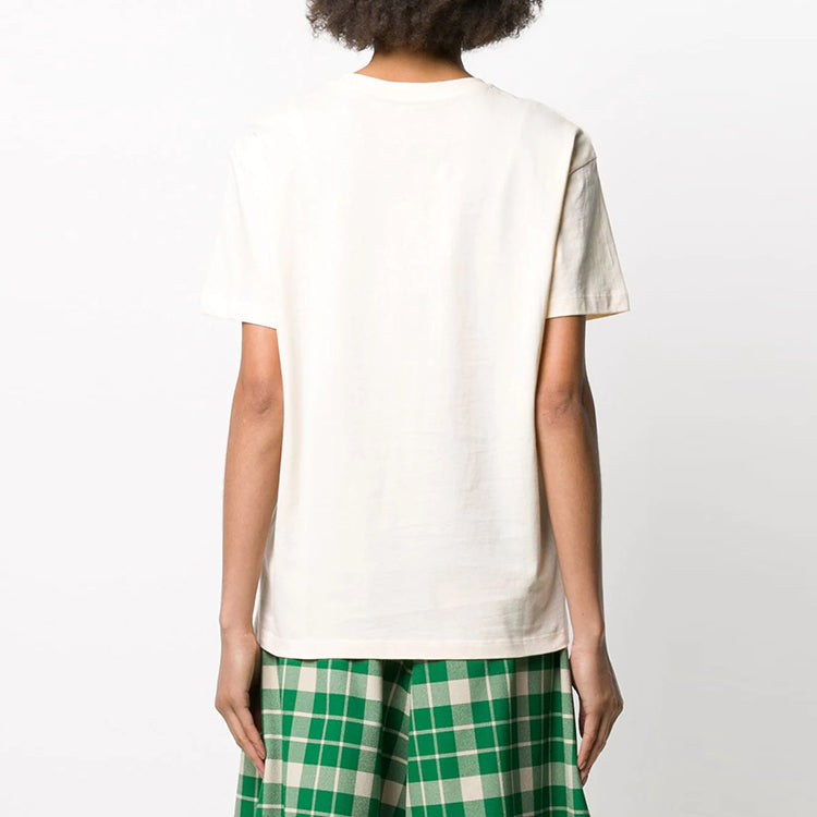 KENZO Logo Printing Round-neck Tee Beige FA52TS955937-03-1