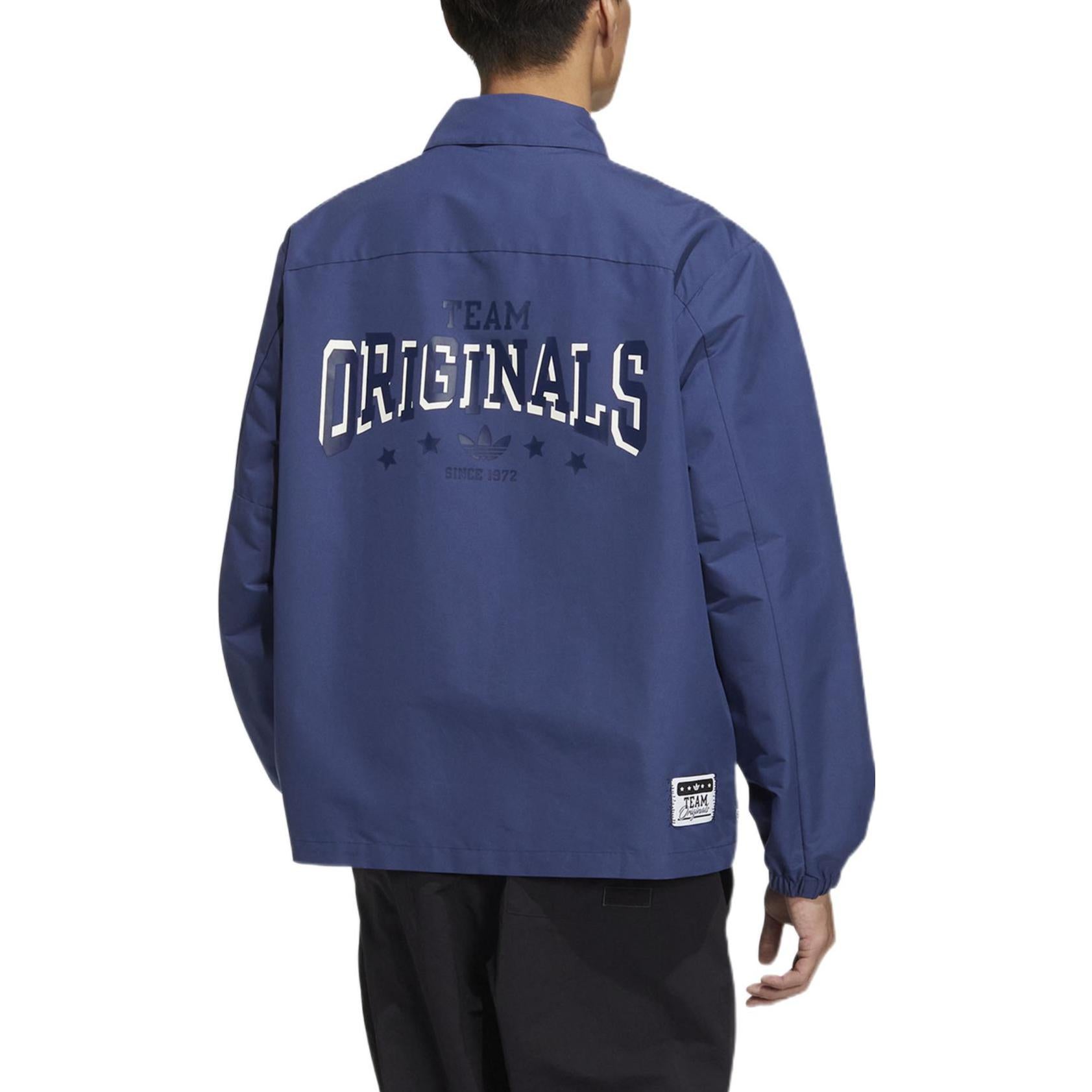 adidas Modern Collegiate Coach Jacket Asia Sizing 'Tech Indigo' HS1993