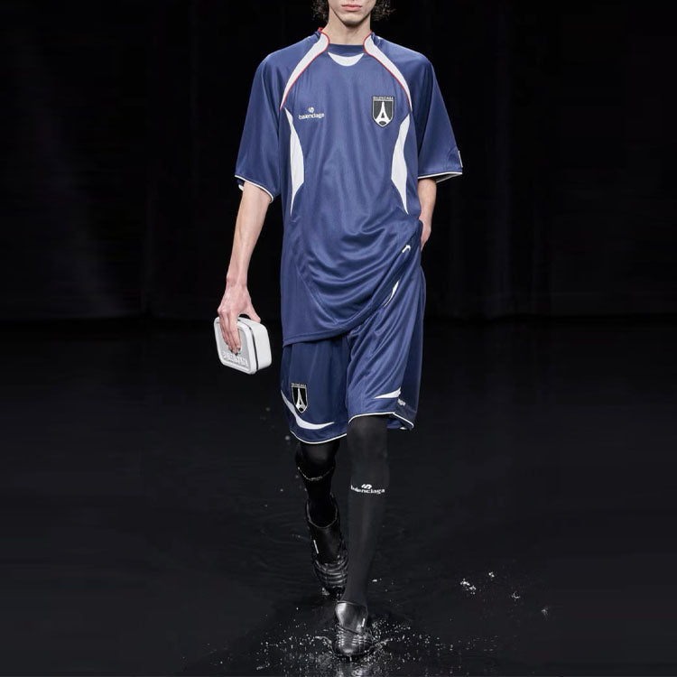 Balenciaga Soccer T-shirt Oversized 'Blue' 641664TJV054482