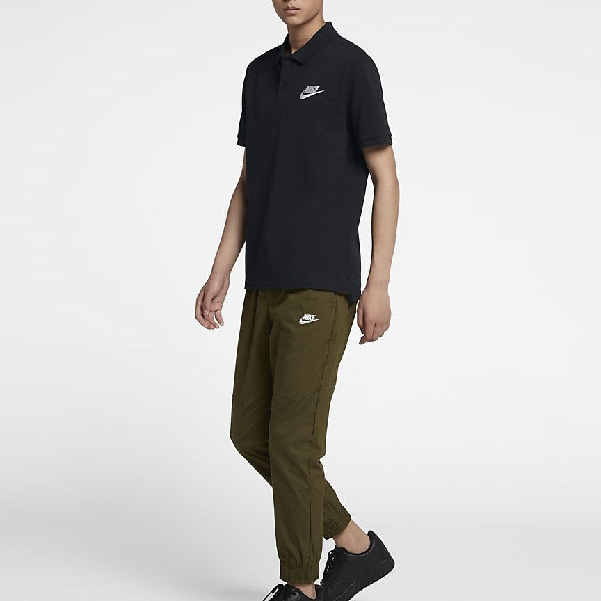Nike Small Logo Casual Sports Short Sleeve Polo Shirt Black 909747-010