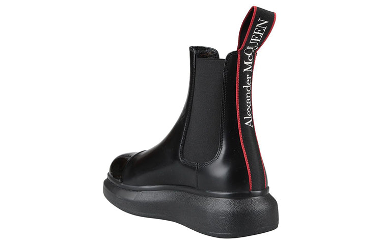 Alexander McQueen Hybrid Chelsea Boots 'Black Red' 665014WHX5T1324