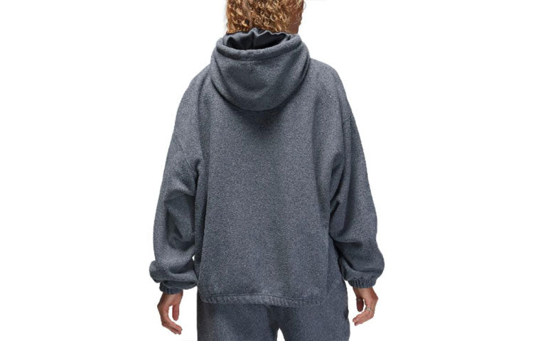 (WMNS) Air Jordan Flight Fleece Winterized Hoodie 'Black Heather' FD7237-010