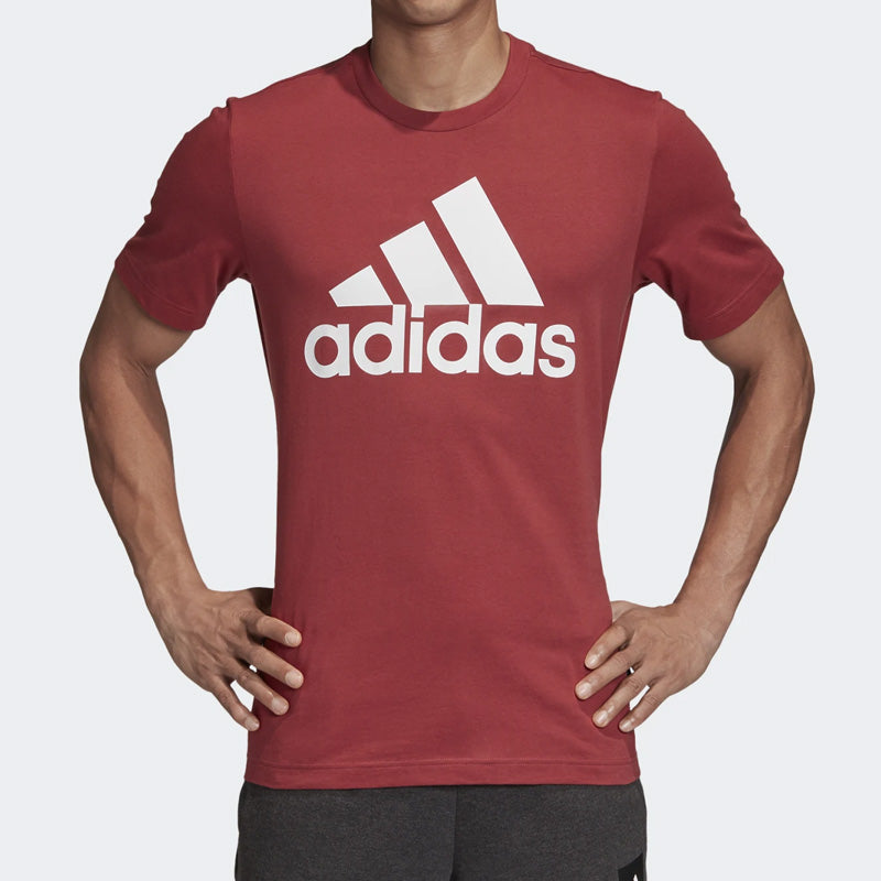 adidas MH BOS Tee Round-neck Short-sleeve Tee Men Red GC7351