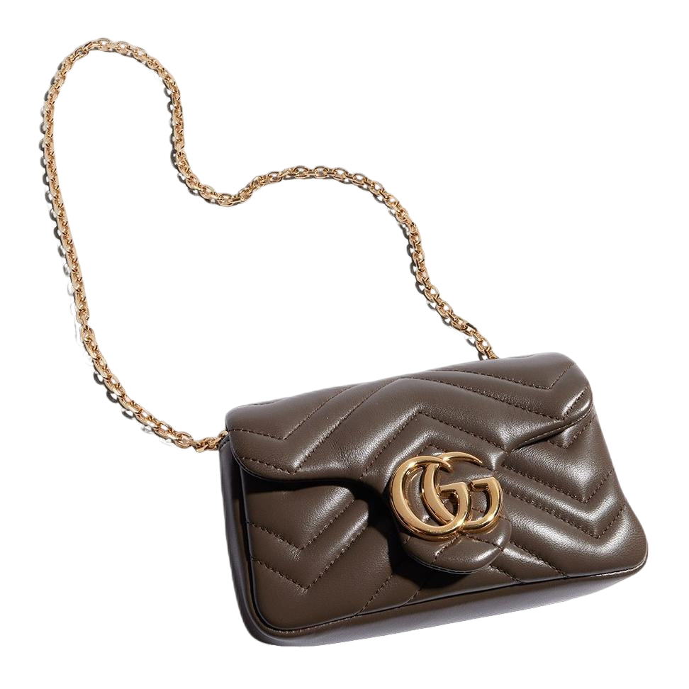 (WMNS) Gucci GG Marmont Mini Shoulder Bag 'Dark Taupe' 841290-AAGUV-2818