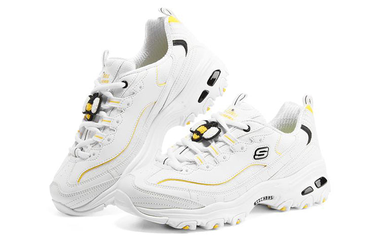 (WMNS) Skechers D'Lites 1.0 'White Yellow' 896140-WYL
