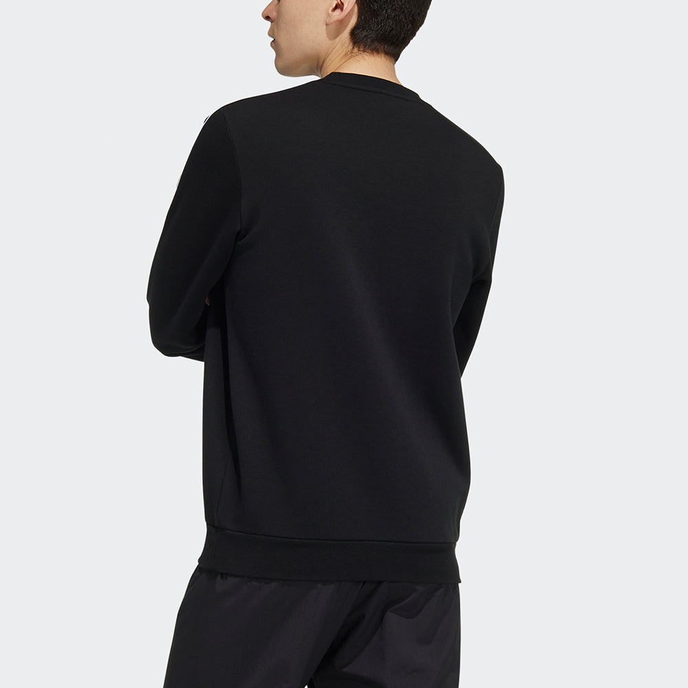 Men's adidas neo Ce 3S Swt Sports Round Neck Pullover Black H14208