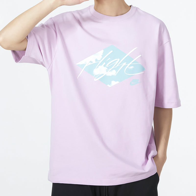 Air Jordan Essentials Pattern Printing Round Neck Tee 'Lilac' DO8897-530
