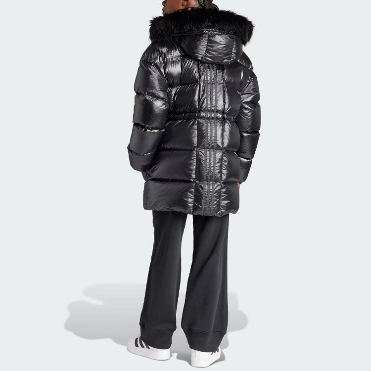 (WMNS) adidas originals Puffed Long Fur Jackets 'Black' IR7117