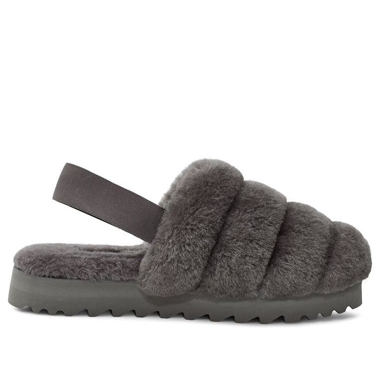 (WMNS) UGG Super Fluff Slipper 'Charcoal' 1121751-CHRC