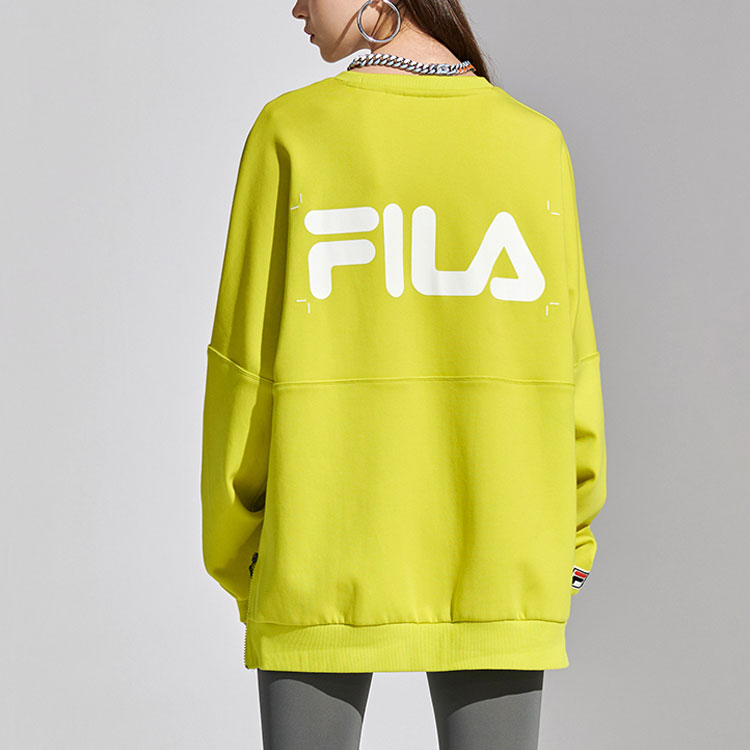 Fila Loose Round Neck Pullover Long Sleeves Unisex Green T11U116205F-YE