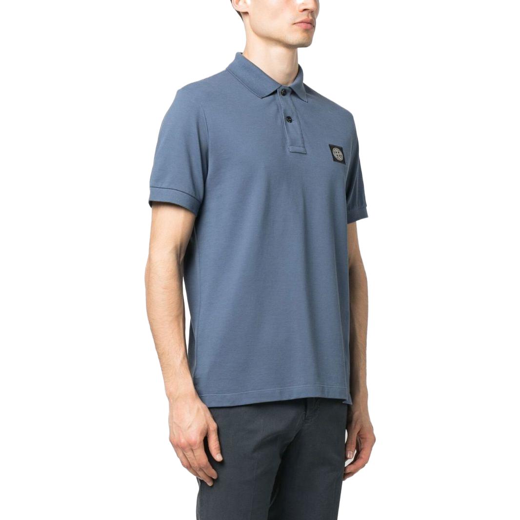 STONE ISLAND Logo Patch Polo Shirt 'Blue' 10152SC17-V0024