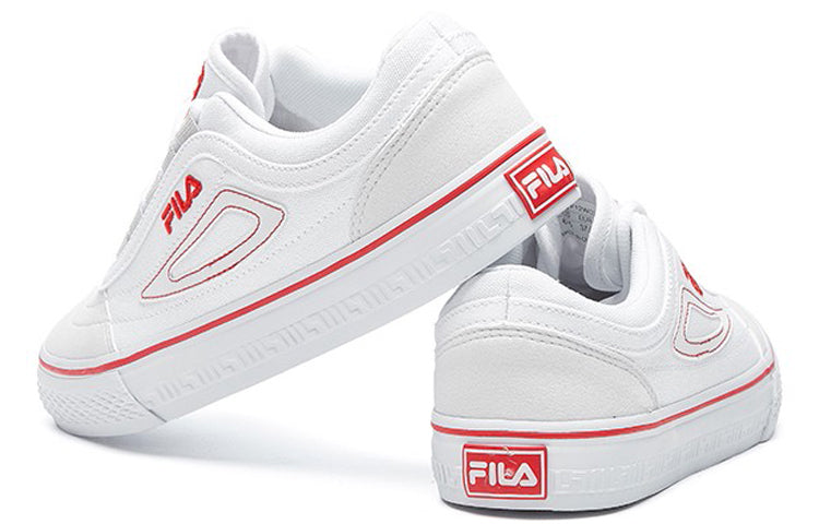 (WMNS) FILA Light Sneakers GS White/Red F12W034423FWT